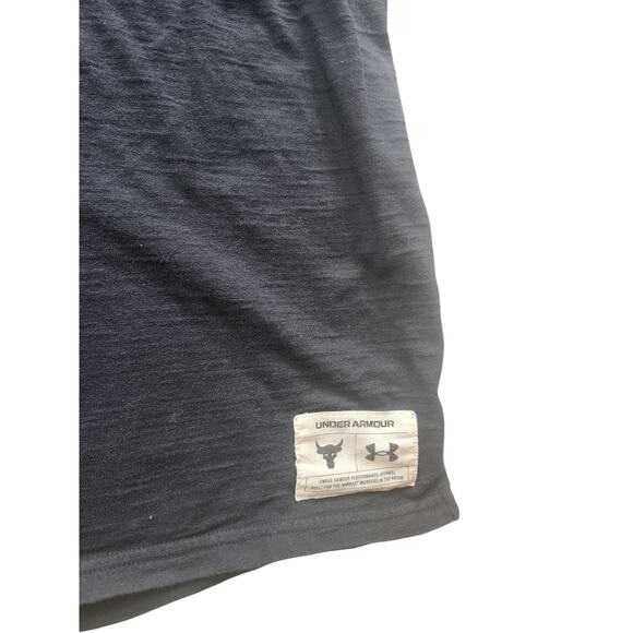 Under Armour Project Rock Hoodie Men XXL Bull Skull Graphic Short Sleeve Loose - Picture 3 of 16